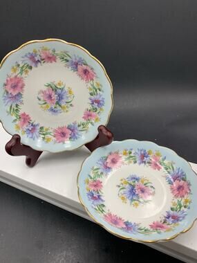 Vintage EB 1850 Foley Cornflower Blue Pattern Bone China Small Bowl/Trinket Dish